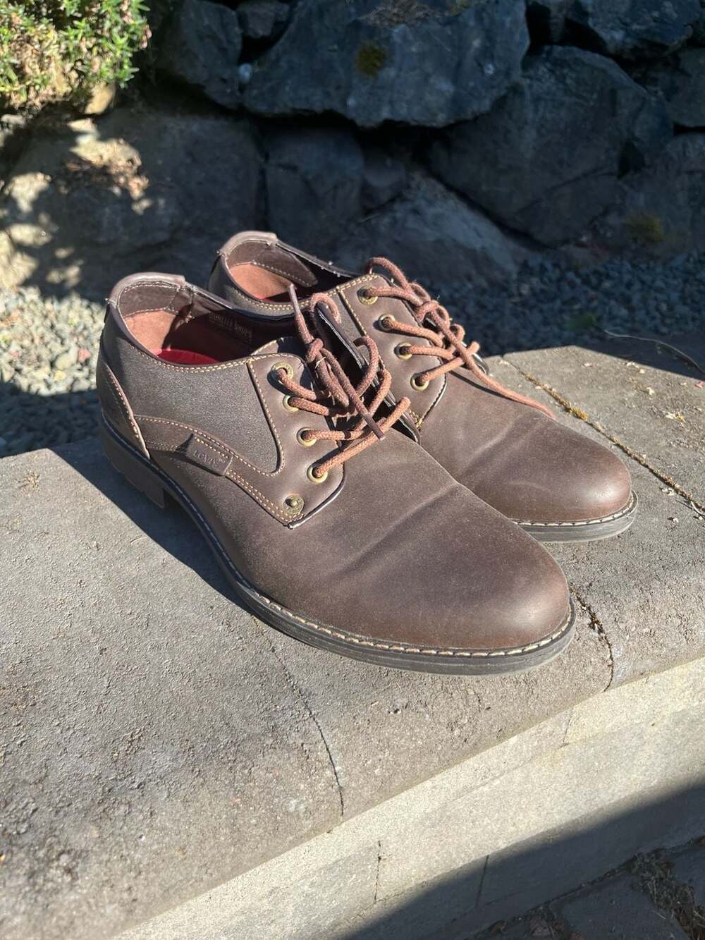 Levi's Men's Brown Synthetic Lace-Up Oxford Shoes Size 11